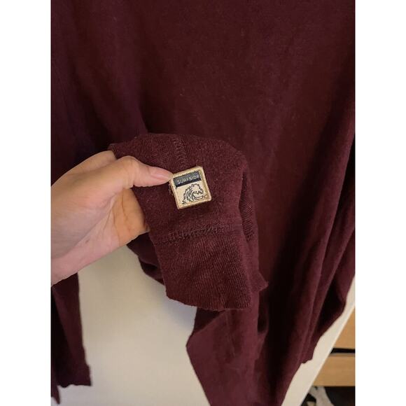 Surf Side Supply Sweater Mens 2XL Crew Neck Knit Burgundy Relaxed Fit Stretch - Picture 5 of 7